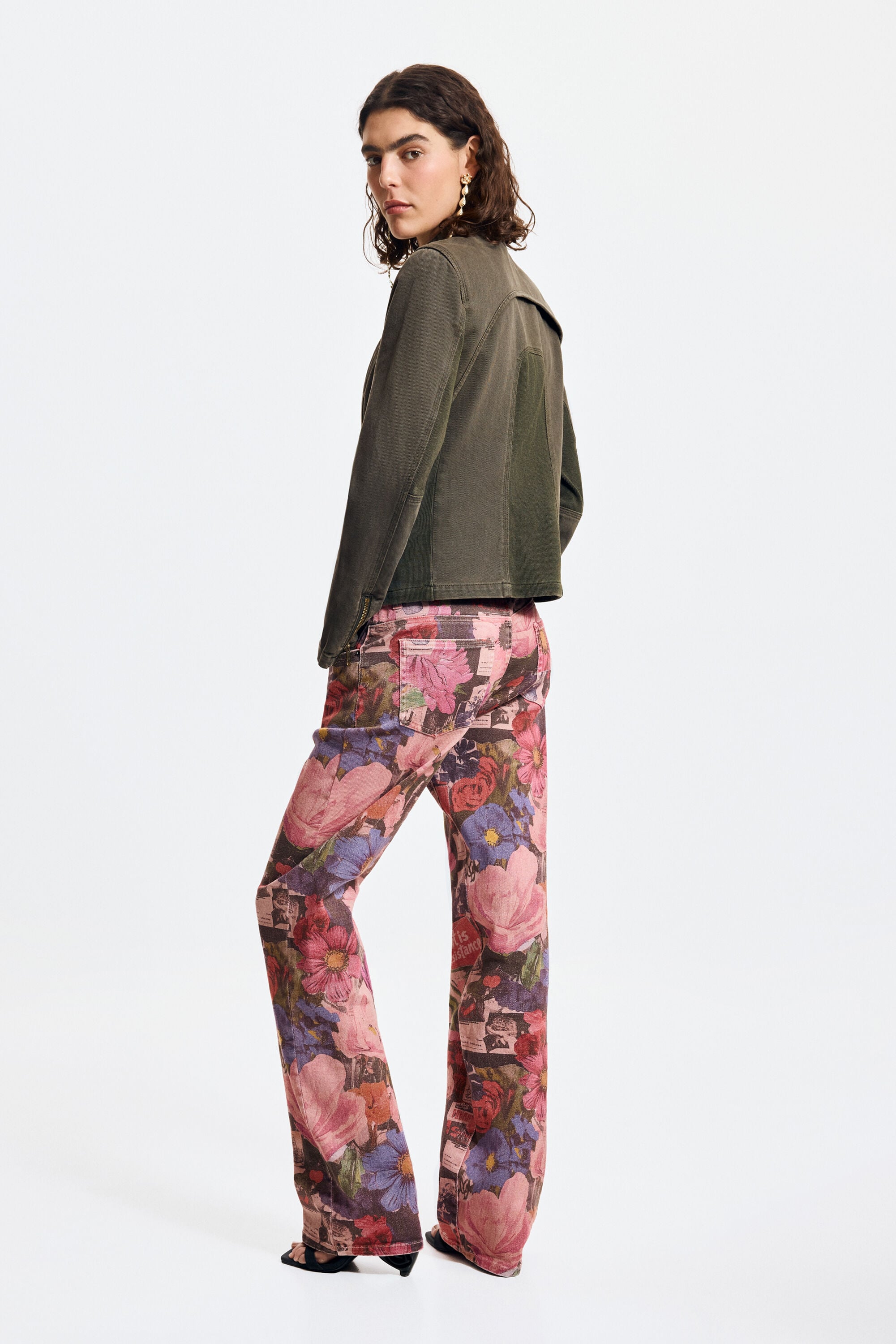 コットンジャケット ファスナー付き 緑 女性用 I Desigual.com