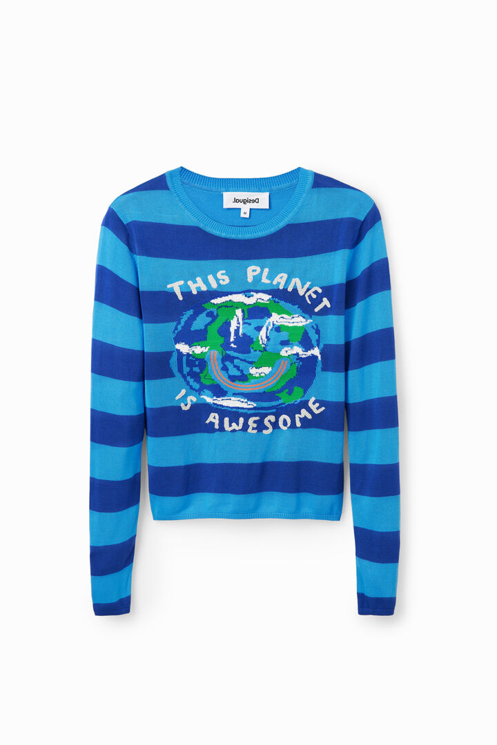 Short striped planet pullover | Desigual