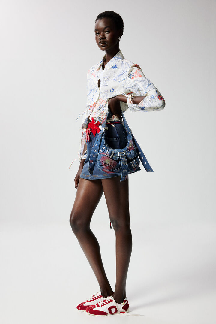 Chemise imprimée avec nœuds | Desigual