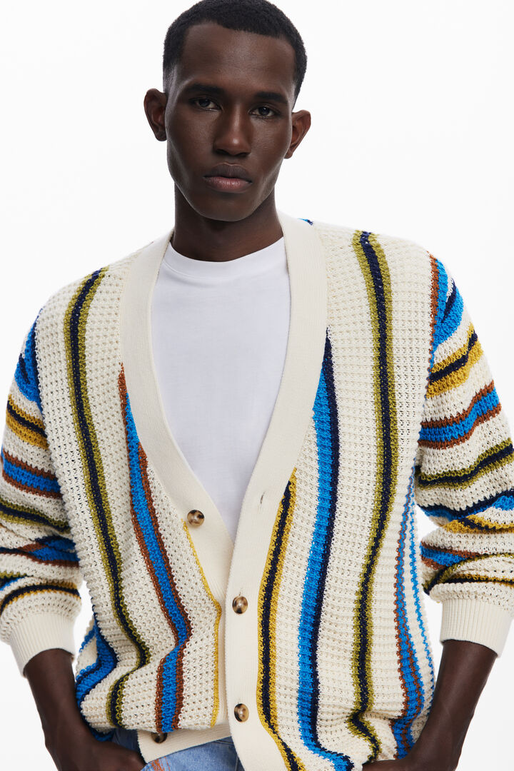 Striped knit cardigan | Desigual