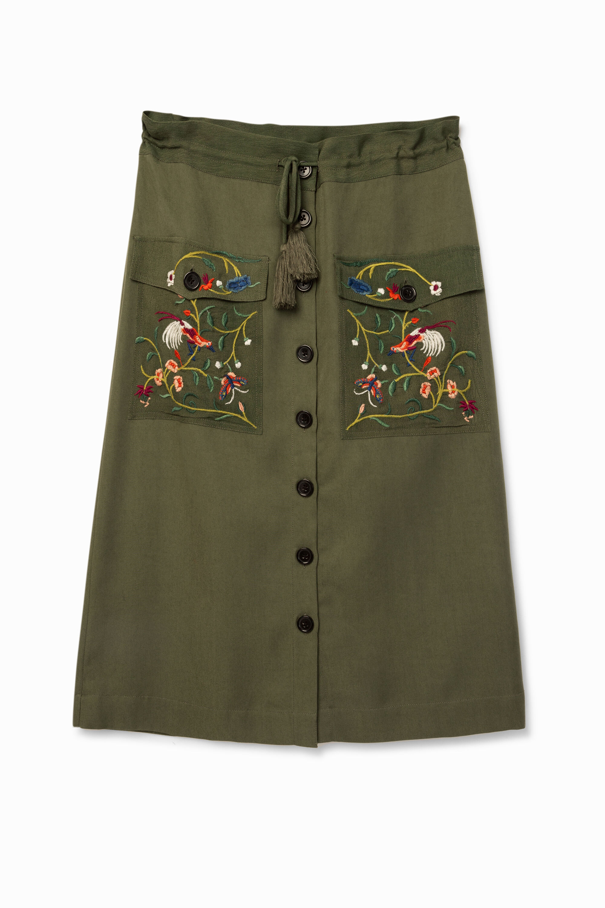 embroidered sweater skirt