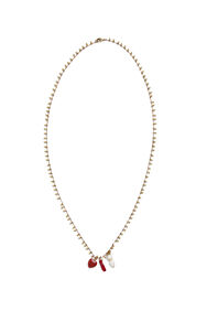 Long golden necklace charms | Desigual