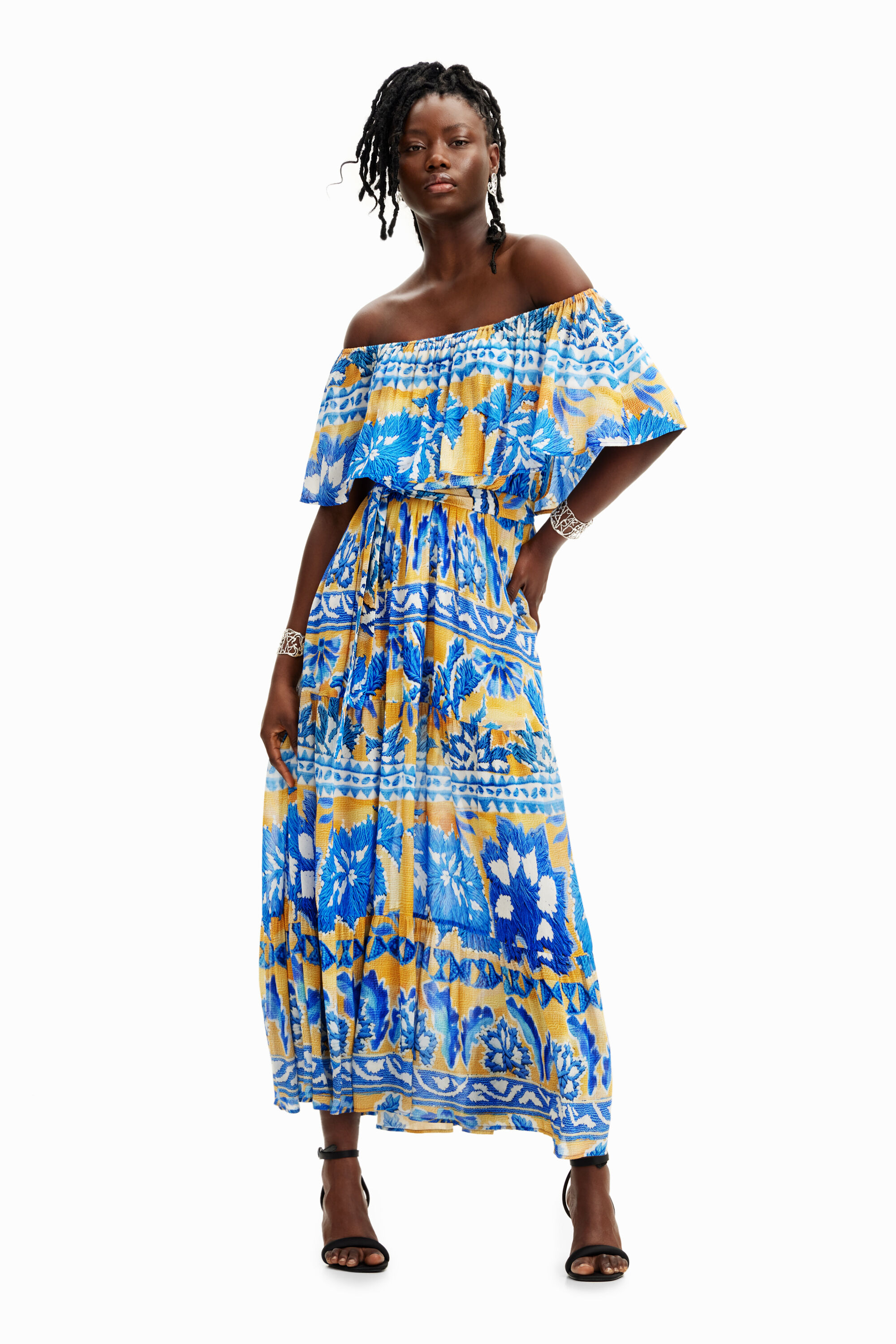 Stella Jean long arty dress de mujer Desigual