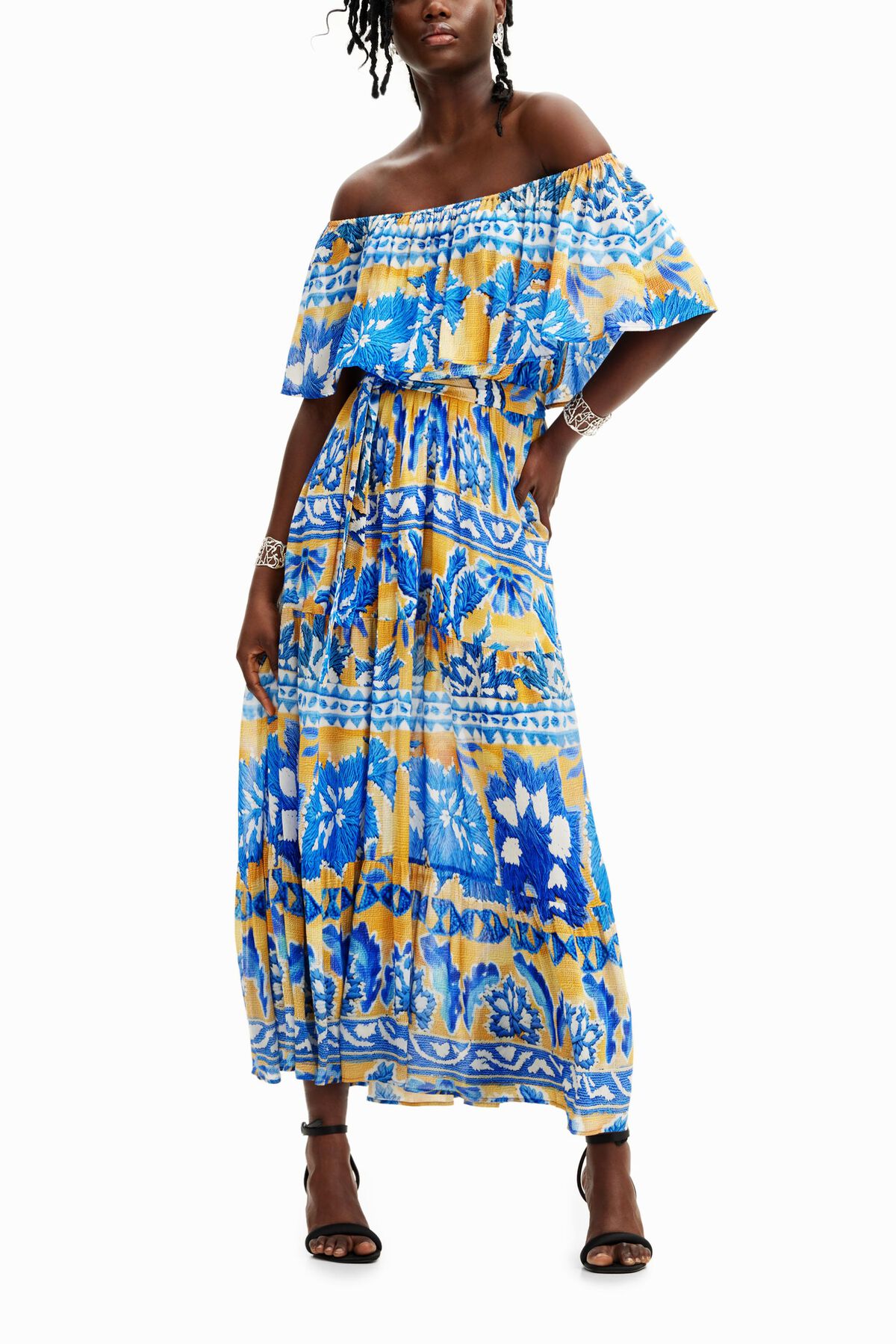 Stella Jean アーティ ロングワンピース レディース | Desigual.com