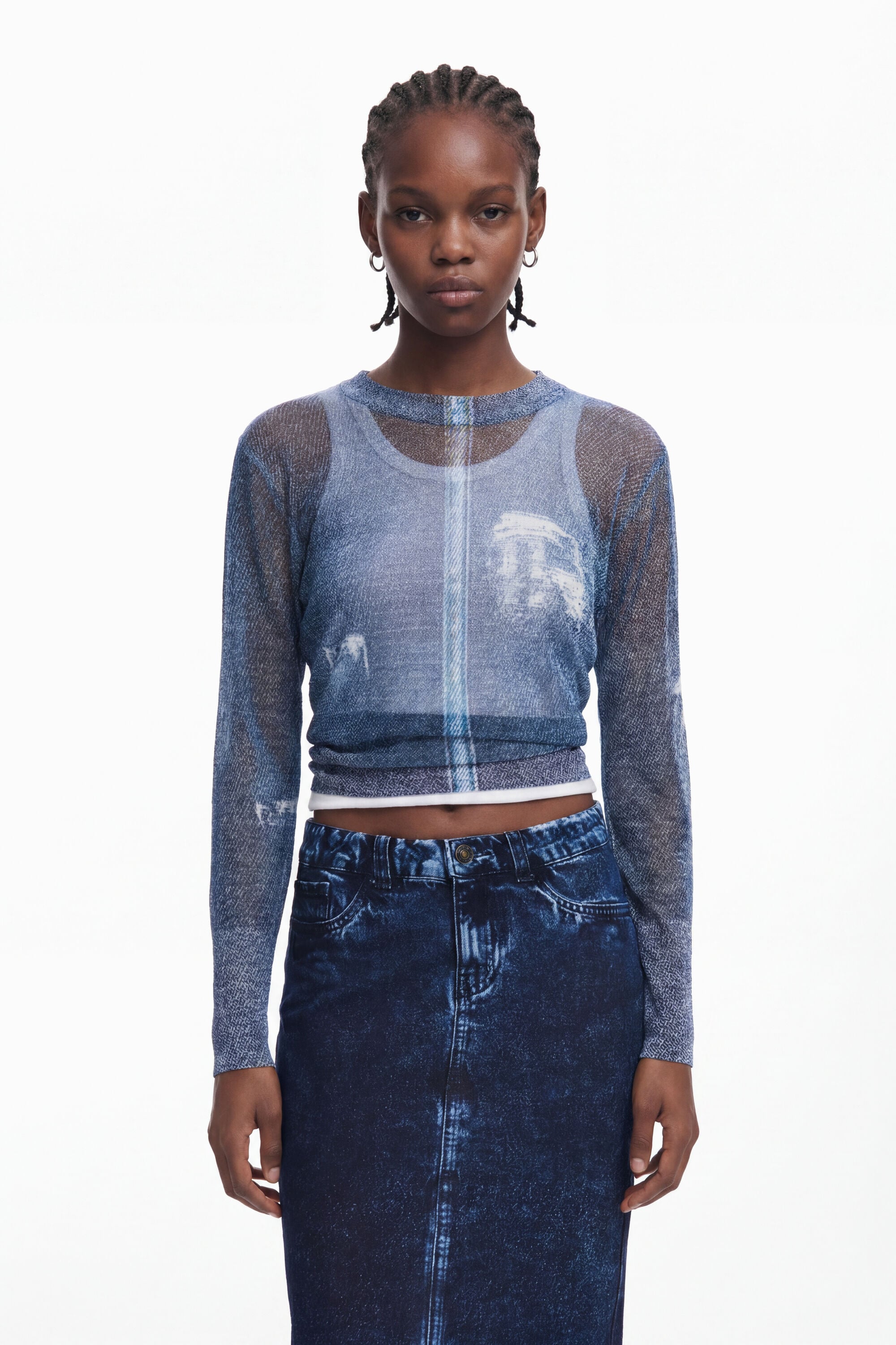 デニム風セーター 女性用 I Desigual.com