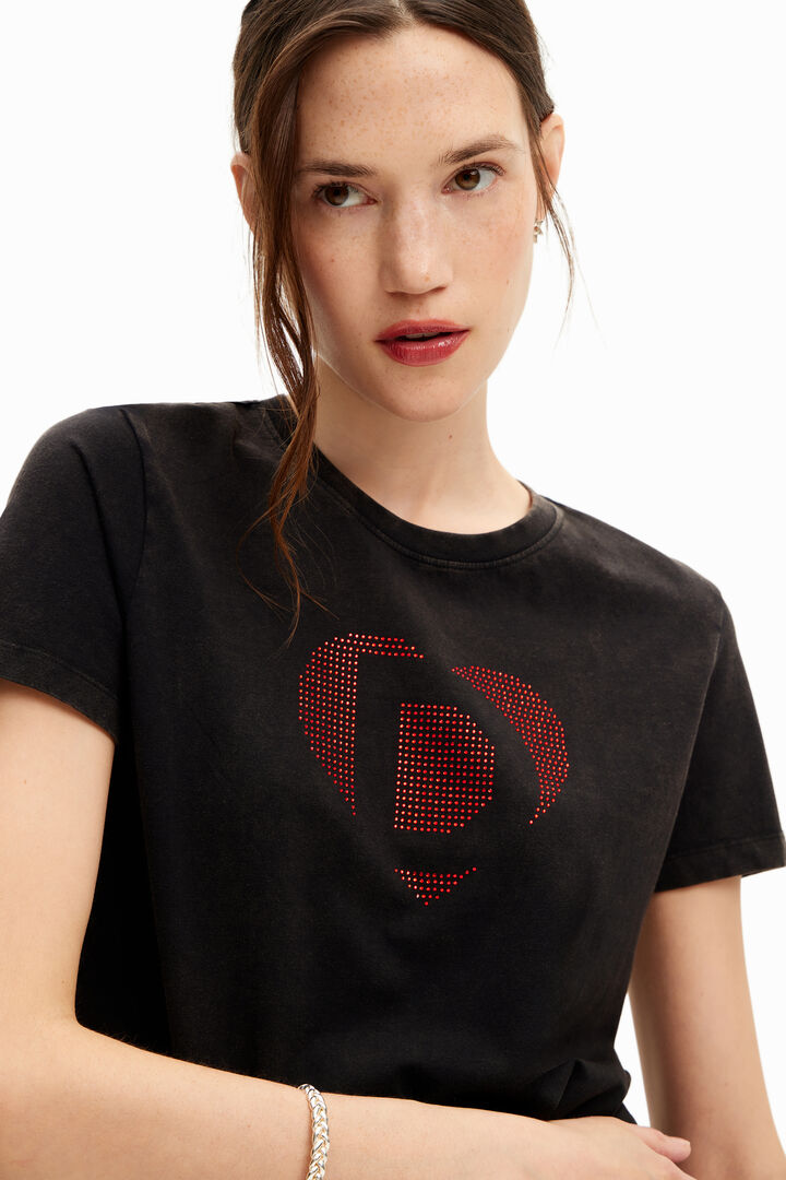 T-shirt imagotype strass | Desigual