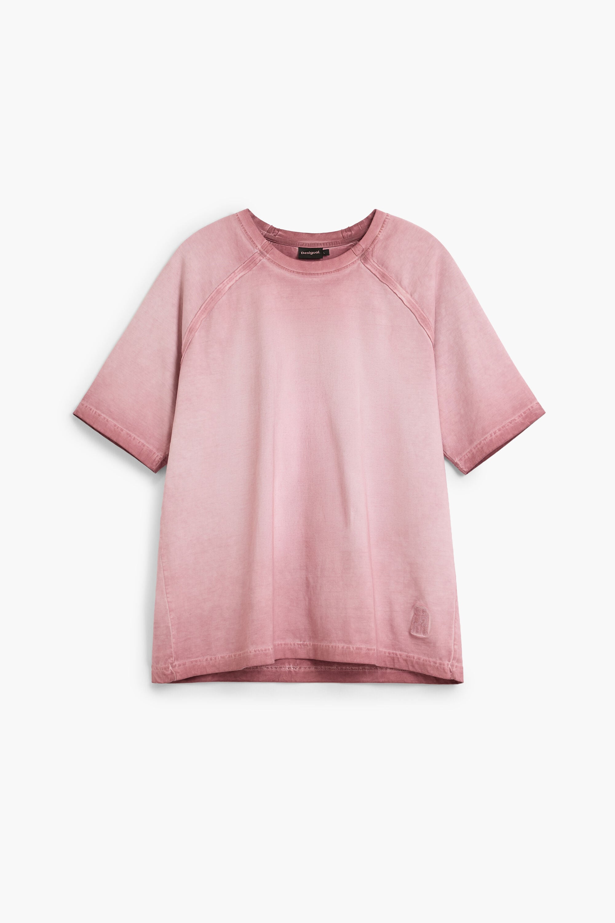camiseta manga corta degradado, Algodon, Rojo,