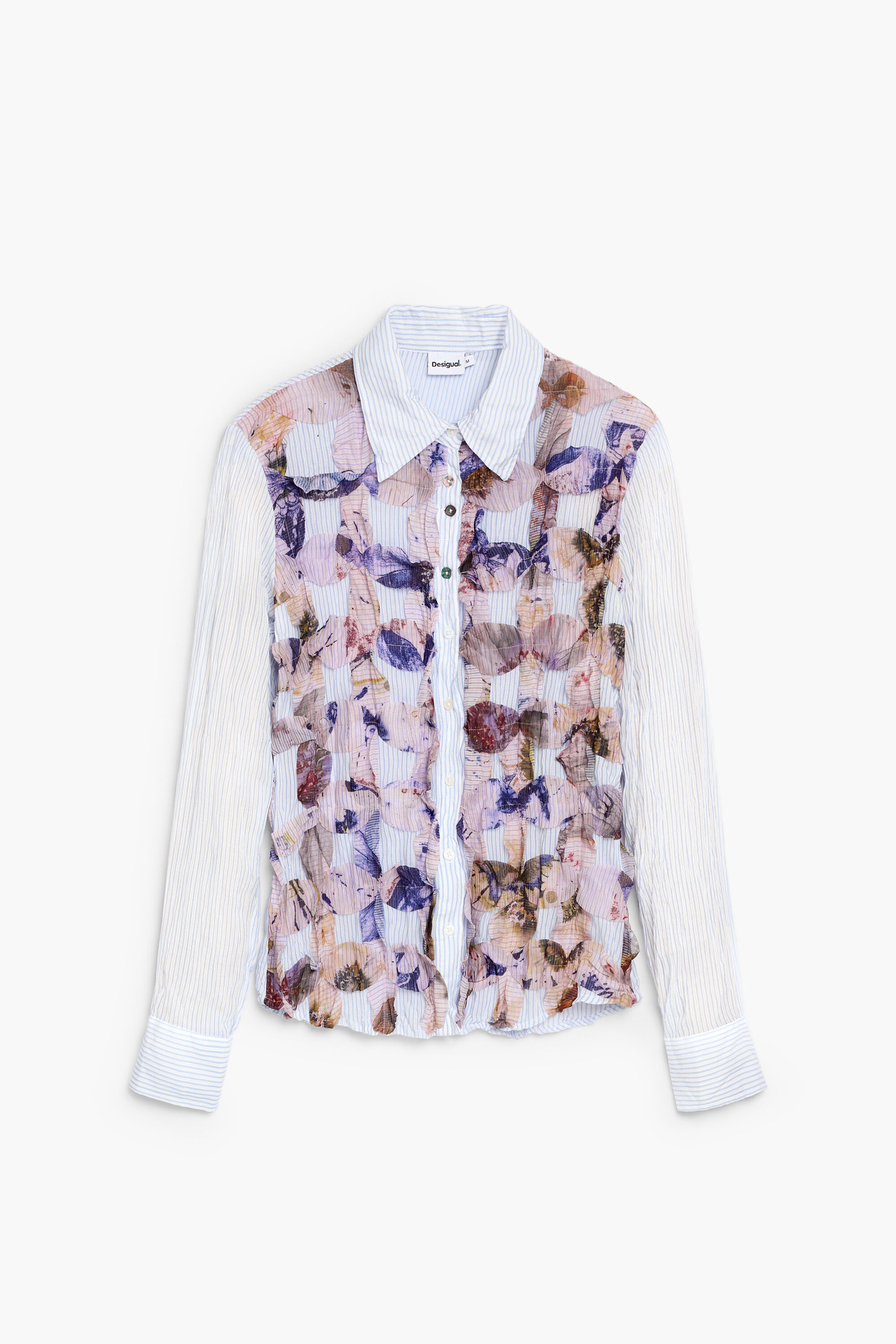 プリント柄の長袖シャツ 青 女性用 I Desigual.com