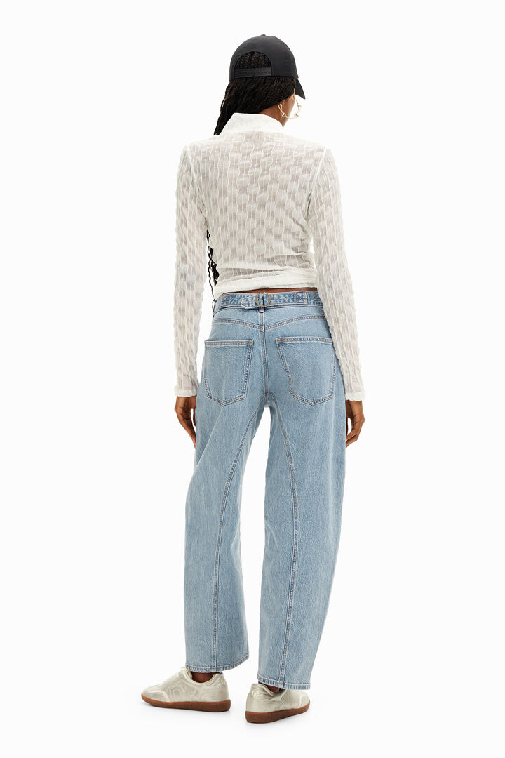 Double-waistband balloon jeans | Desigual