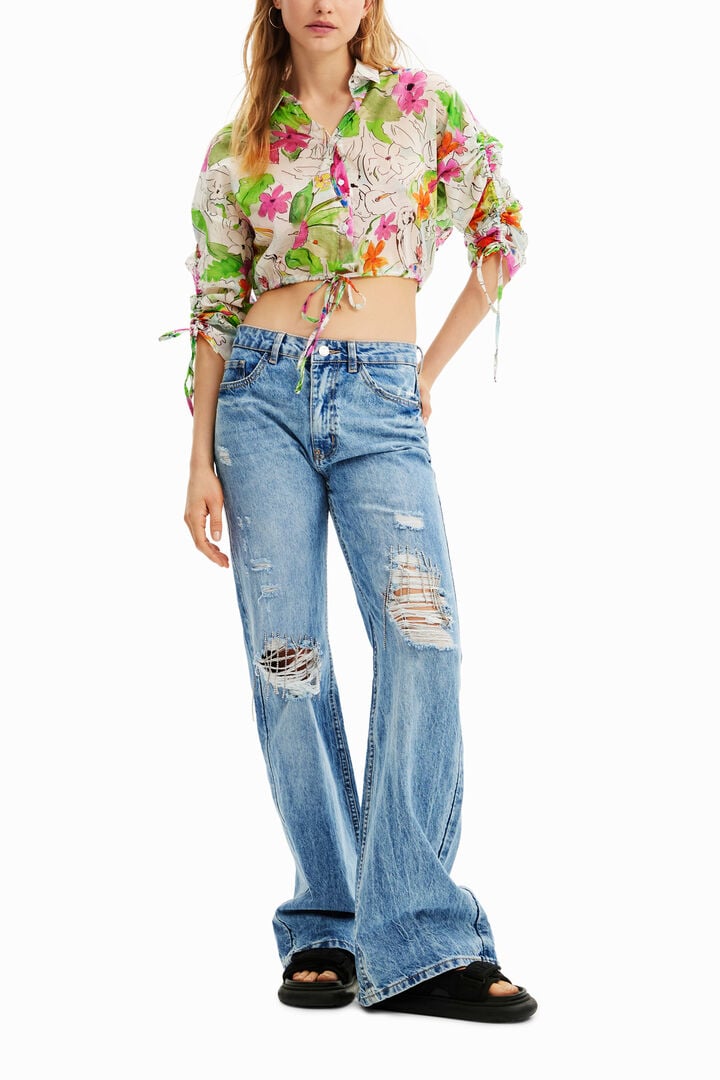 Short gathered shirt | Desigual