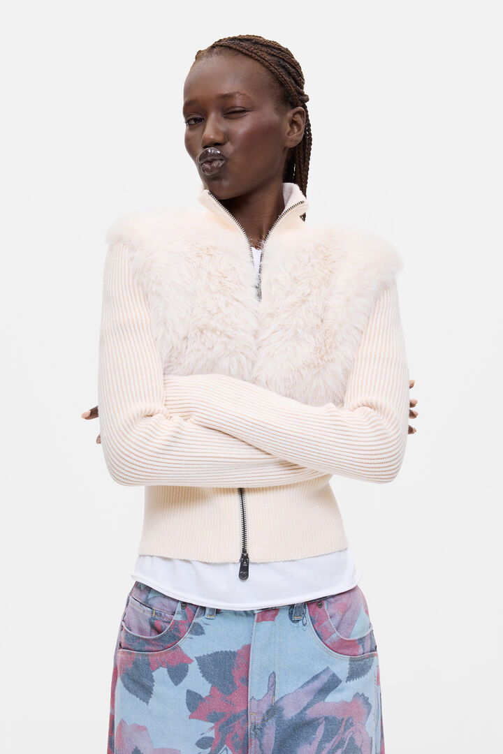 Cropped Zipper Sweater