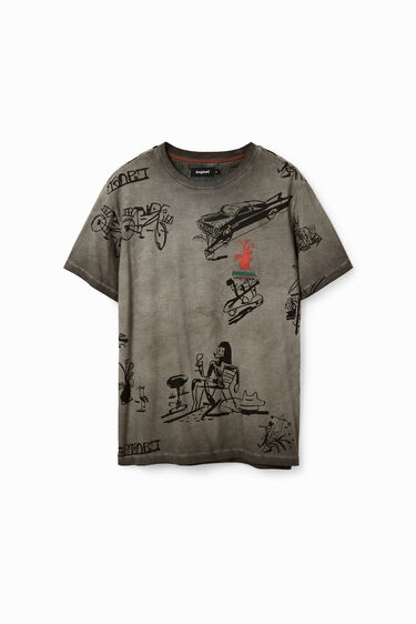 Camiseta tejido lavado dibujos | Desigual
