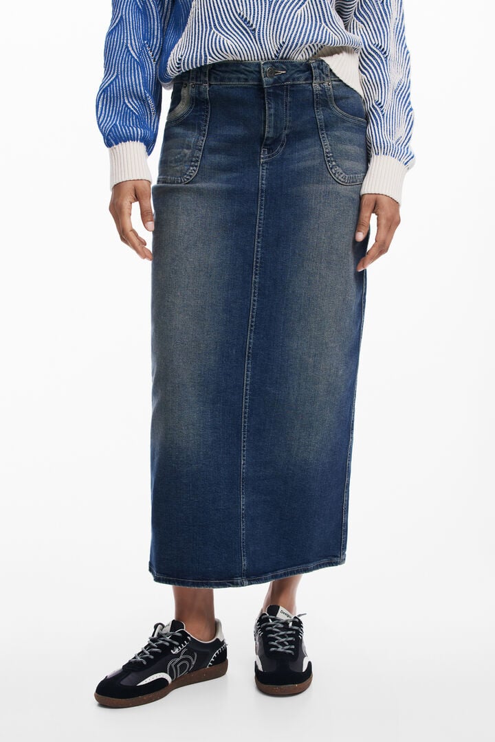 Falda midi denim | Desigual