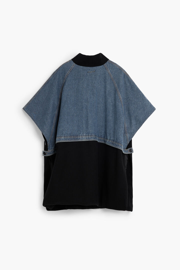 Poncho denim kombiniert