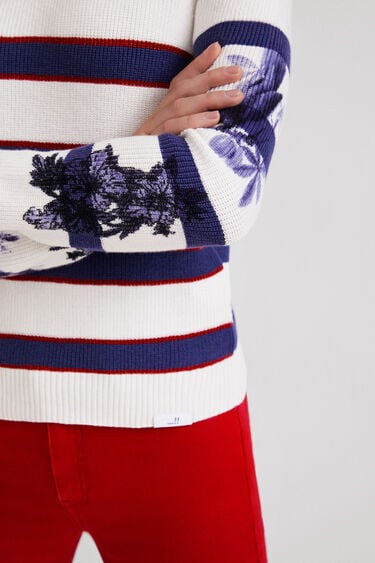 Striped floral jumper | Desigual