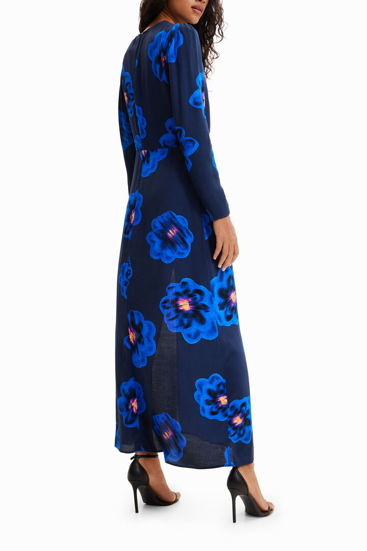Long floral slit dress | Desigual