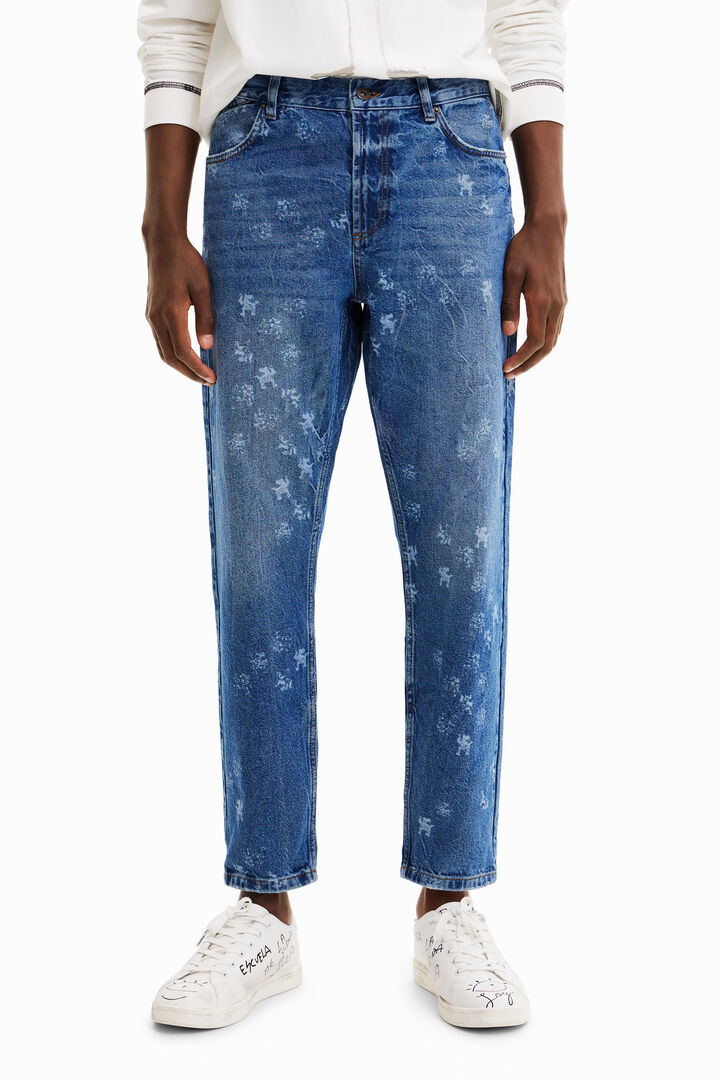 Loose laser print jeans | Desigual