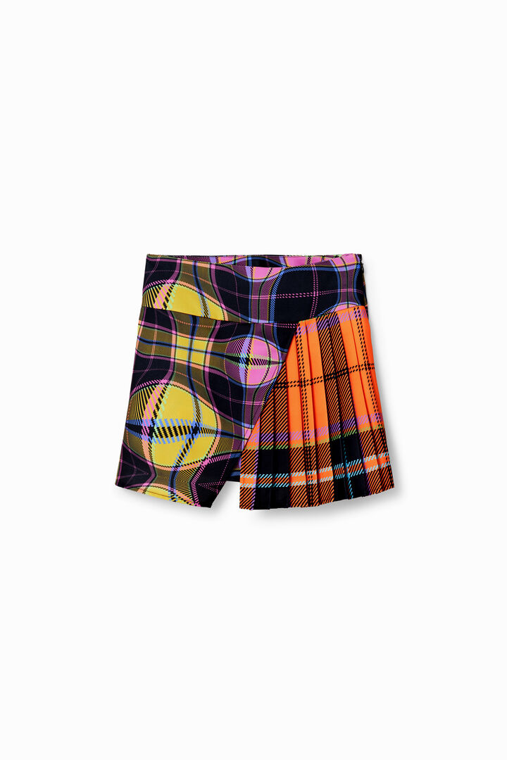 María Escoté criss-cross plaid mini skirt | Desigual