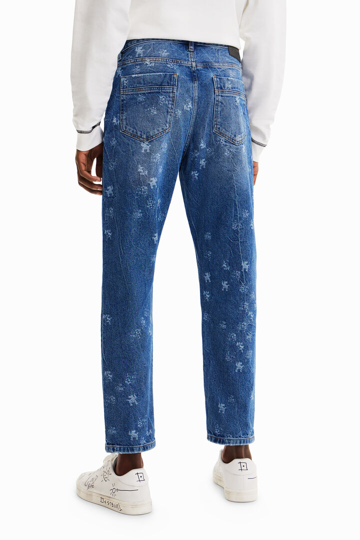 Loose laser print jeans | Desigual
