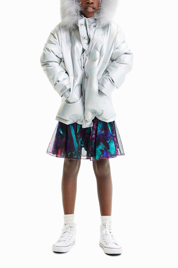 Short padded metallic jacket | Desigual