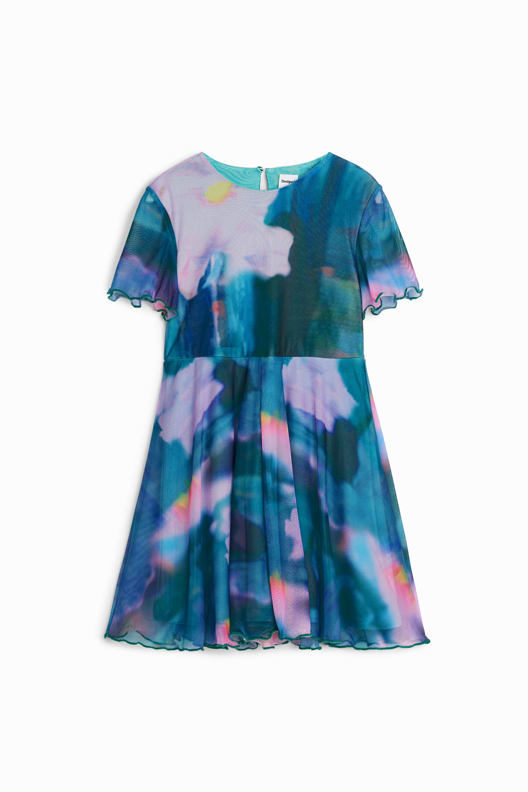 Desigual, Plissiertes Kleid, Kinder, Polyester, GrüN, 5/6