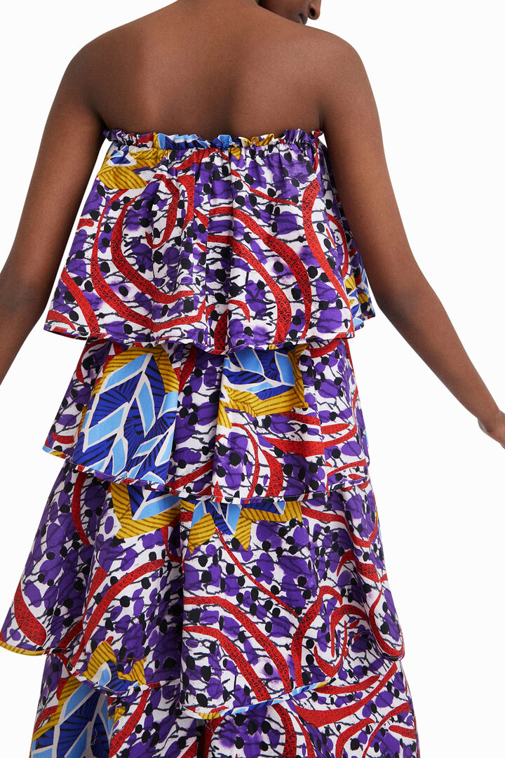 Dolga nabrana obleka oblikovalke Stelle Jean | Desigual