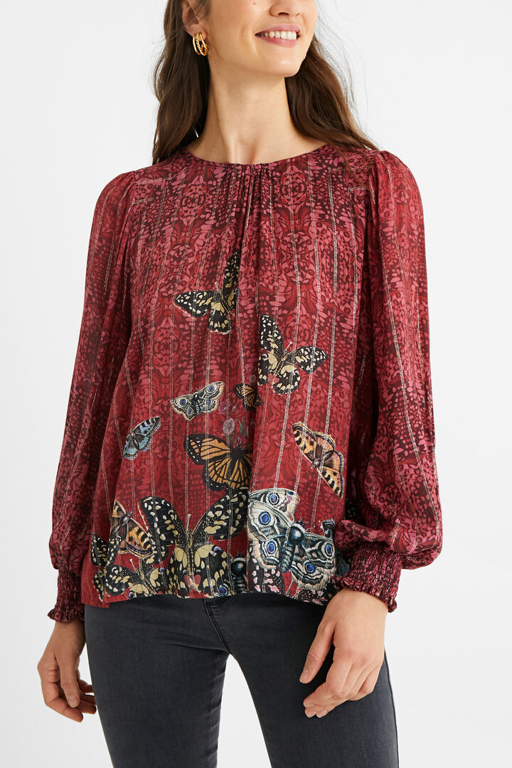 Viscose blouse butterflies | Desigual