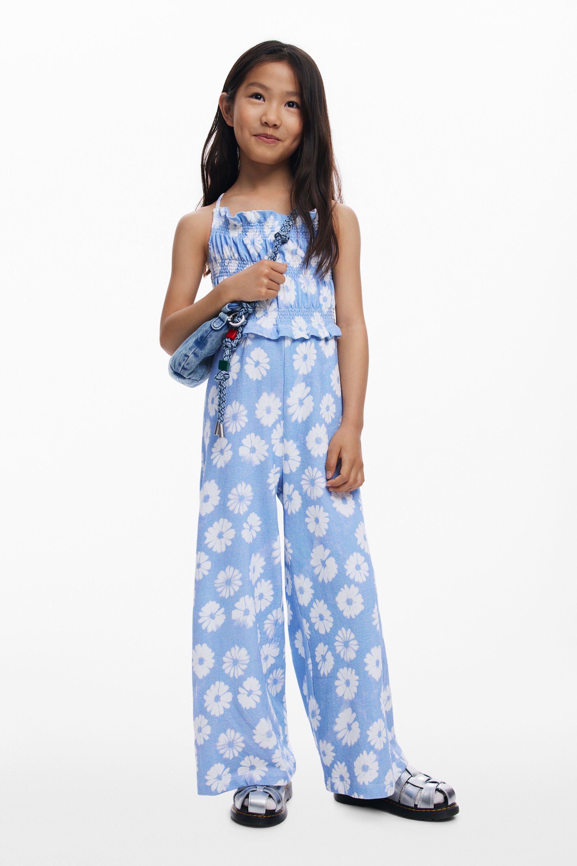 Desigual Bloemen jumpsuit met bandjes - MATERIAL FINISHES