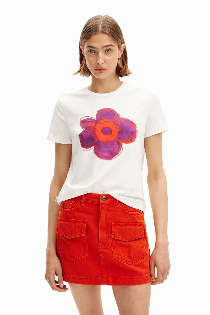 T-shirt met bloemenillustratie