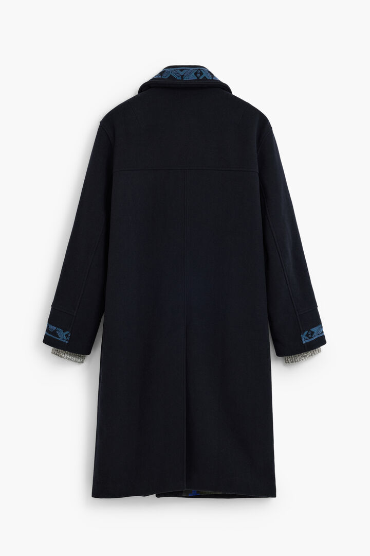 printed wool coat