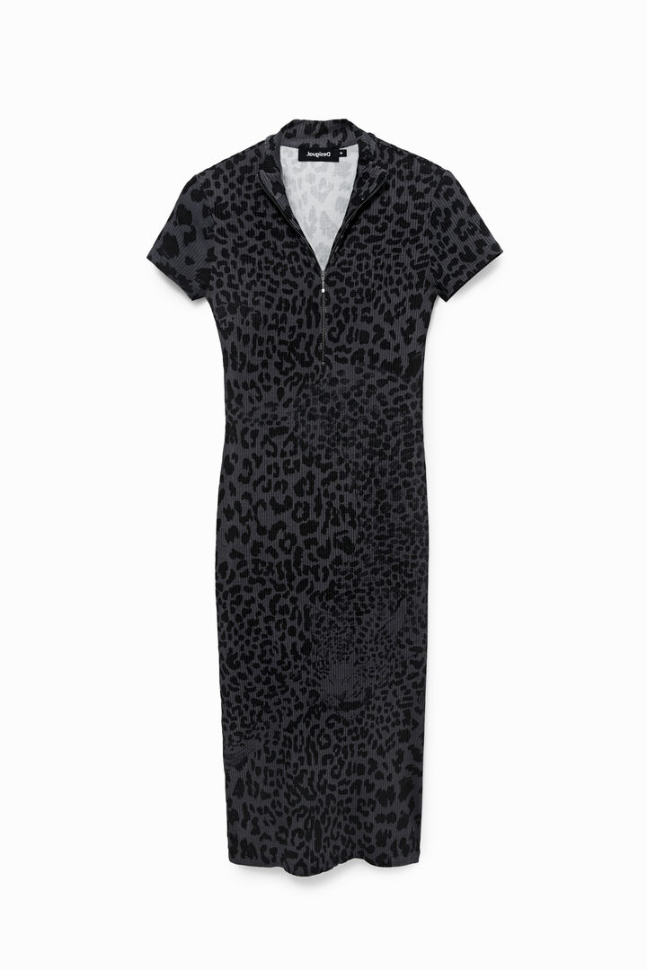 Leopard ribbed dress | Desigual