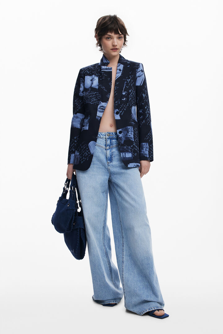 Blazer estampado Collage | Desigual