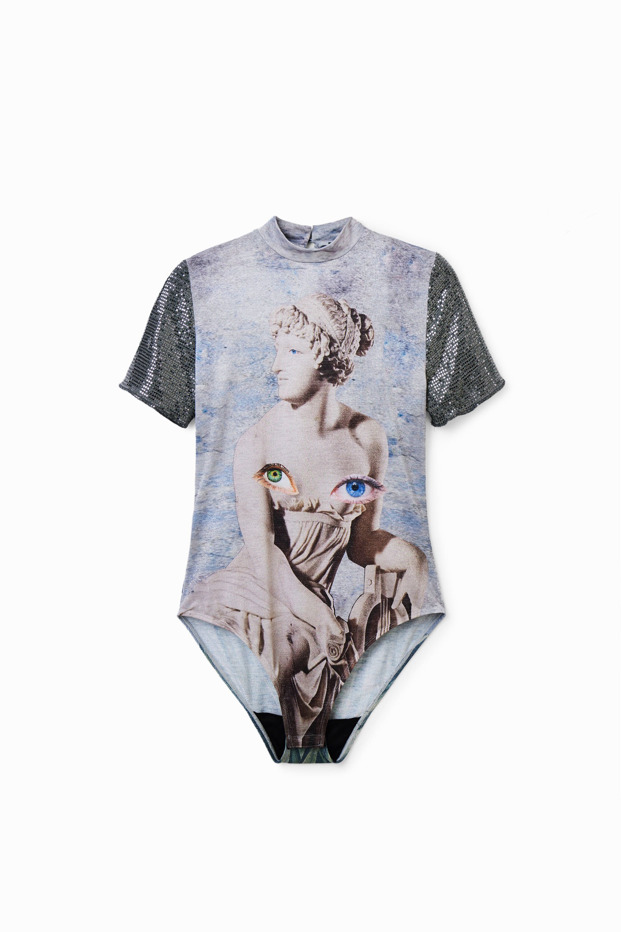 Metallisierter Jersey-Body