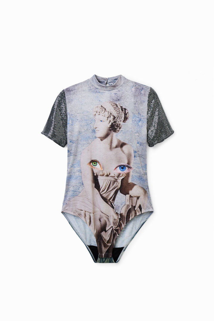 Metallic knit bodysuit | Desigual