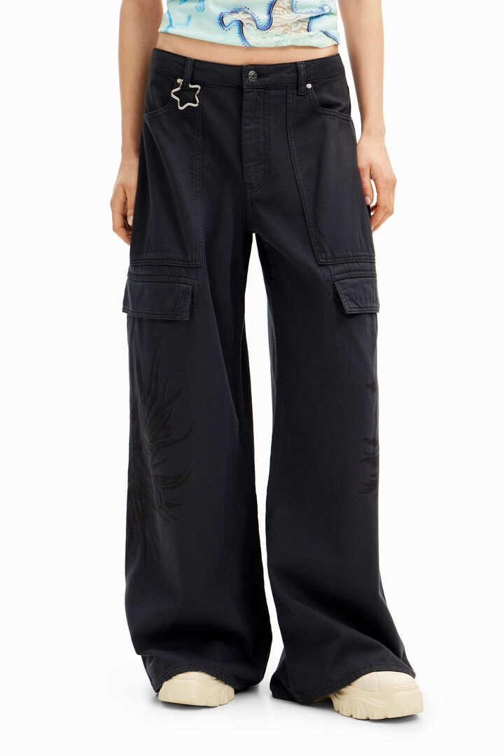 Pantalón cargo flores tribales Collina Strada | Desigual
