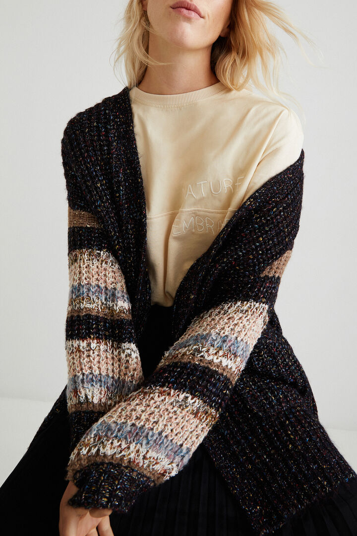 Open chunky knit jacket | Desigual
