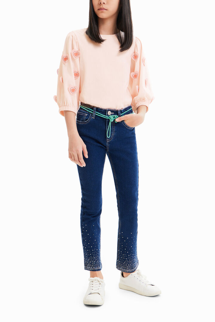 Camiseta abullonada corazones | Desigual