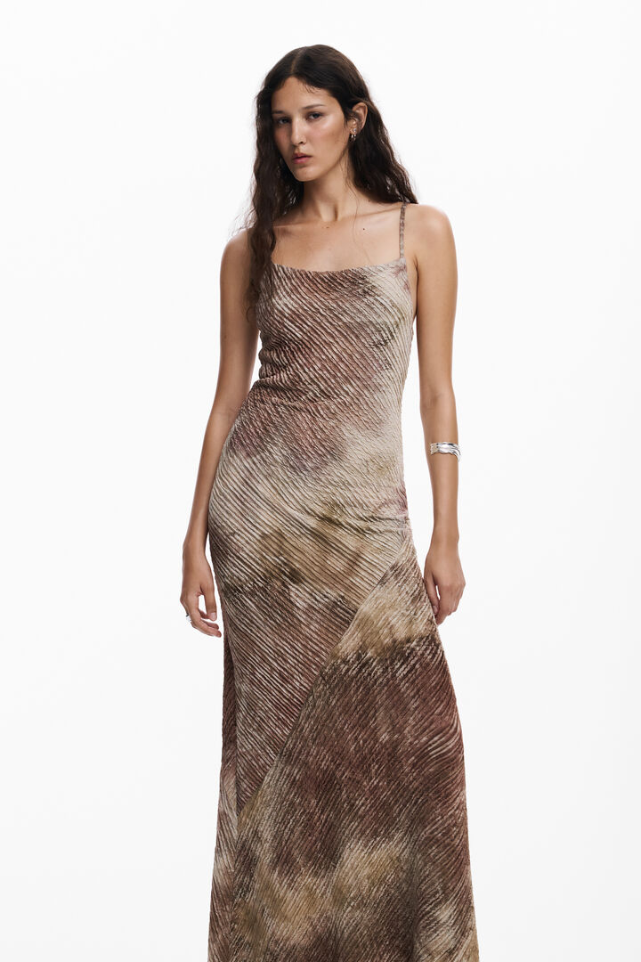 Langes Trägerkleid mit Farbverlauf | Desigual