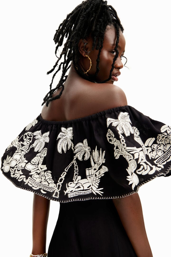 Mono midi palmeras Stella Jean | Desigual