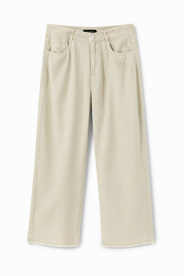 Cropped culotte-broek van 100% Lyocell | Desigual