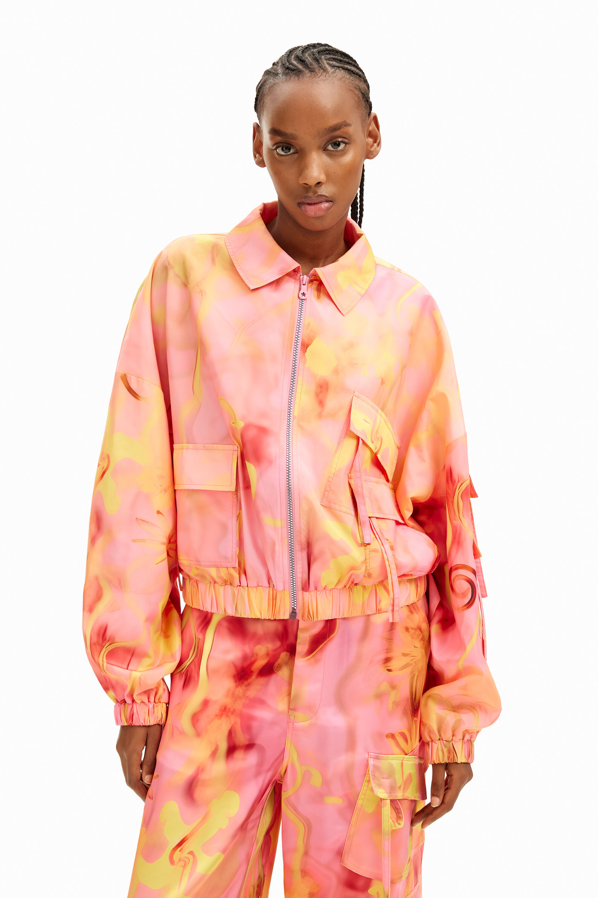 Desigual Oversized jack bloemen Collina Strada - RED