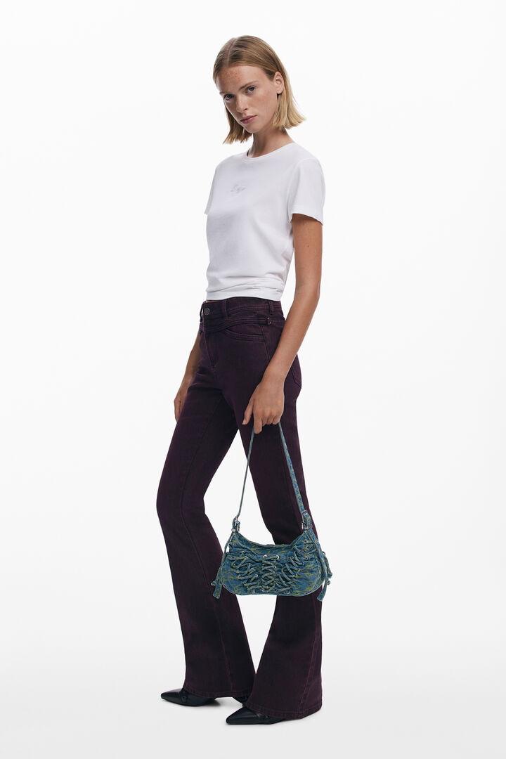 Bolso denim trenzado mediano | Desigual