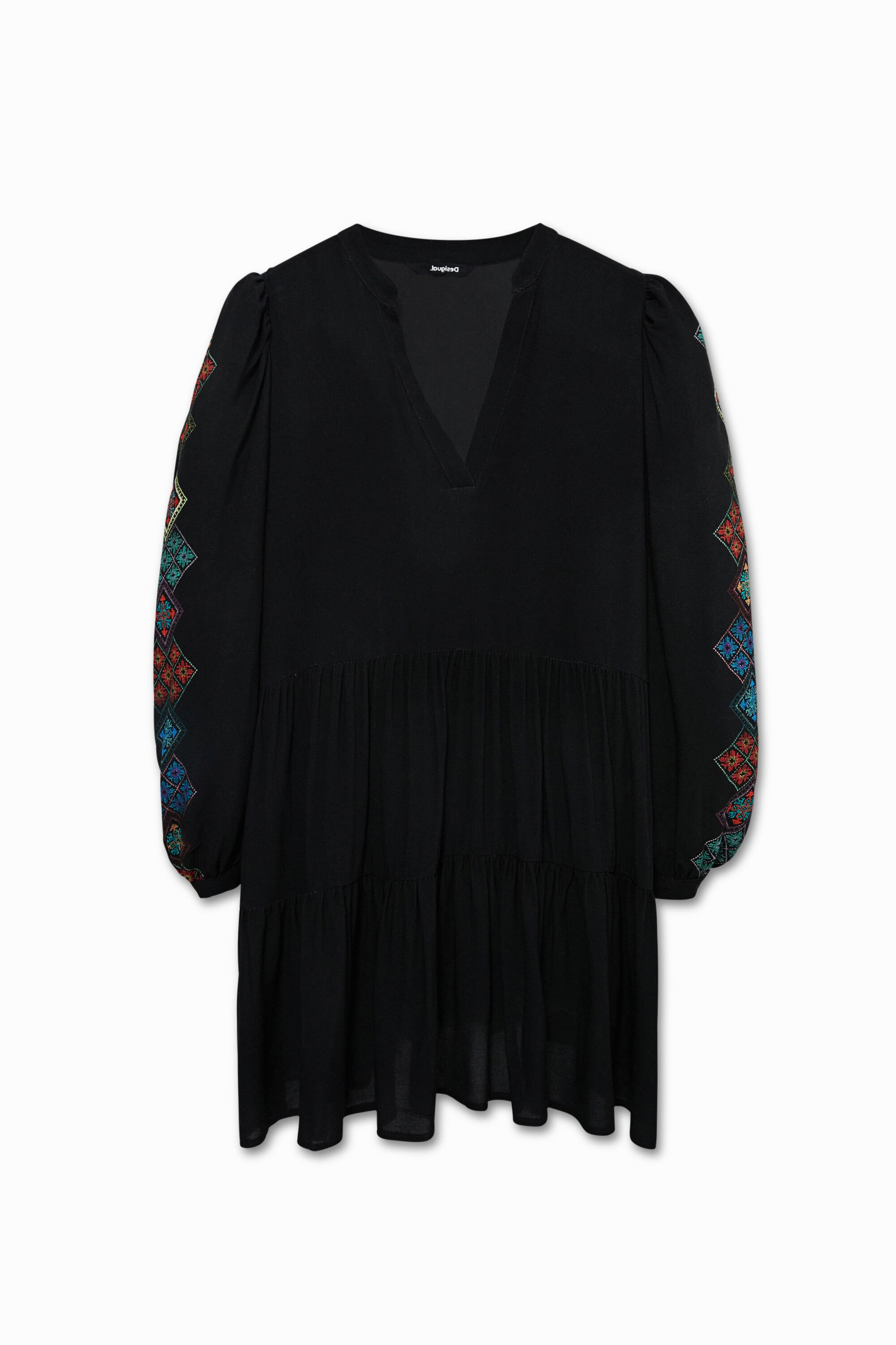 Kleid mit Ethno-Ärmeln