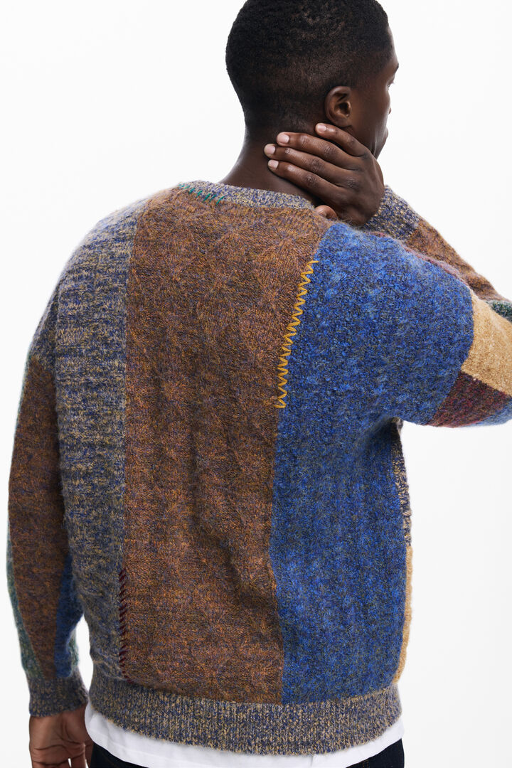 Thick patchwork sweater | Desigual