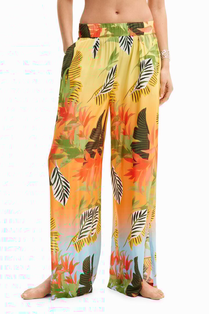 Pantalon wide leg tropical | Desigual