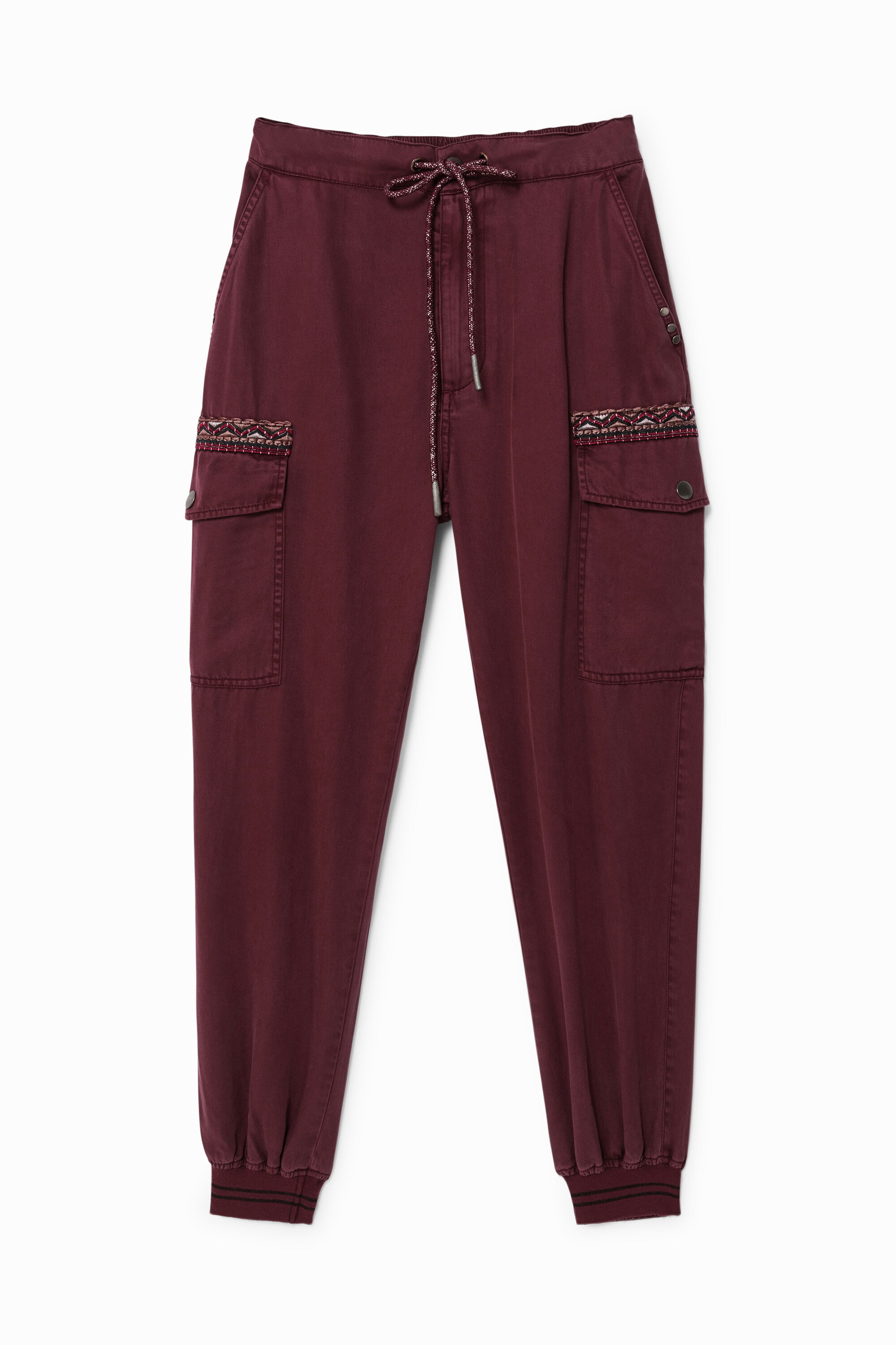 Cropped cargo joggers