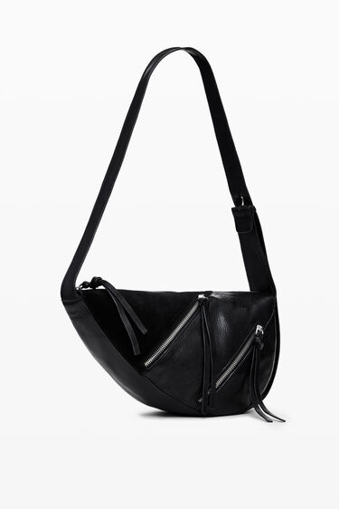 Bolso mediano piel cremalleras | Desigual
