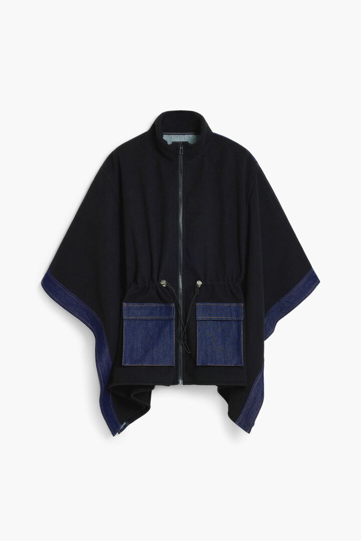 Poncho en denim combiné | Desigual