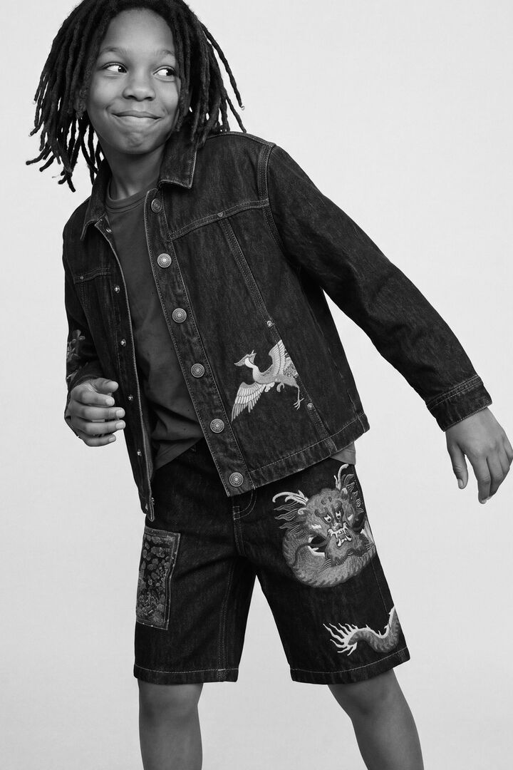 printed cotton jacket boy