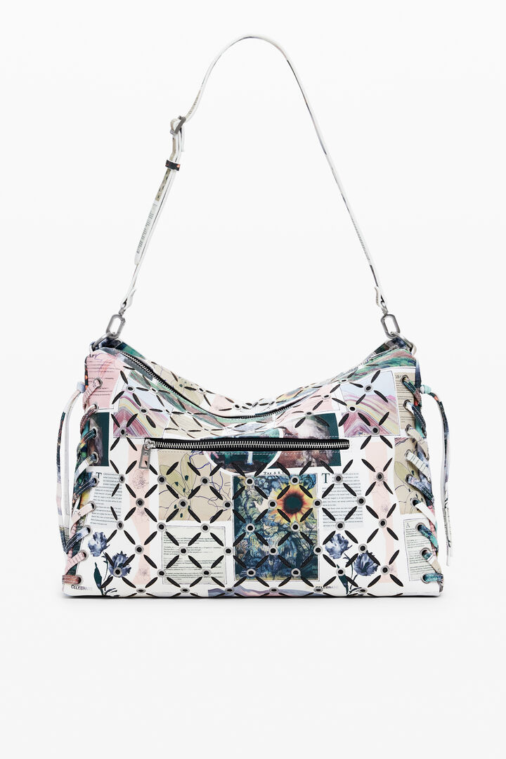 Medium Collage perforated crossbody bag | Desigual